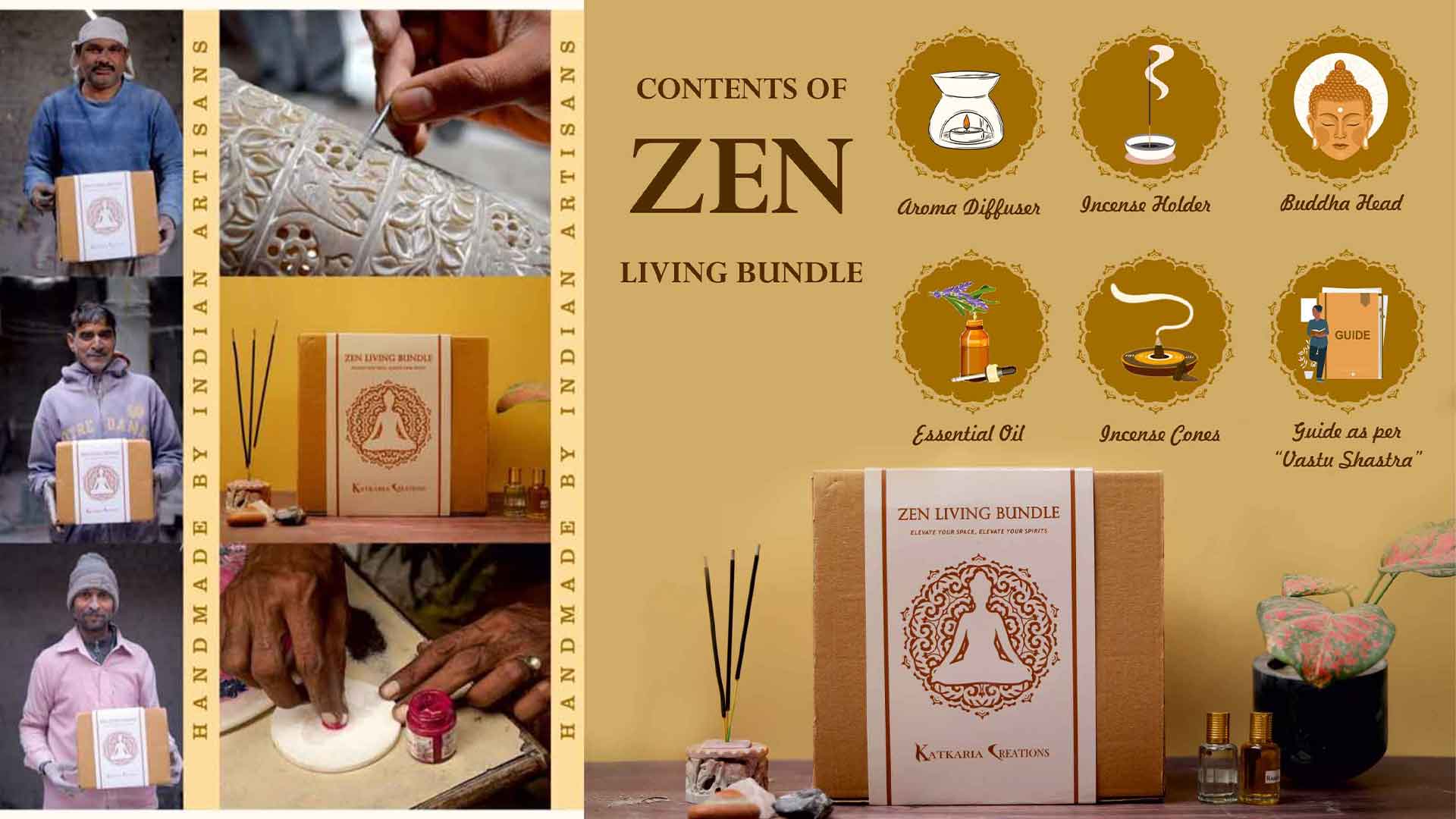 Buy Katkaria Creations Zen Living Meditation Kit with Accessories